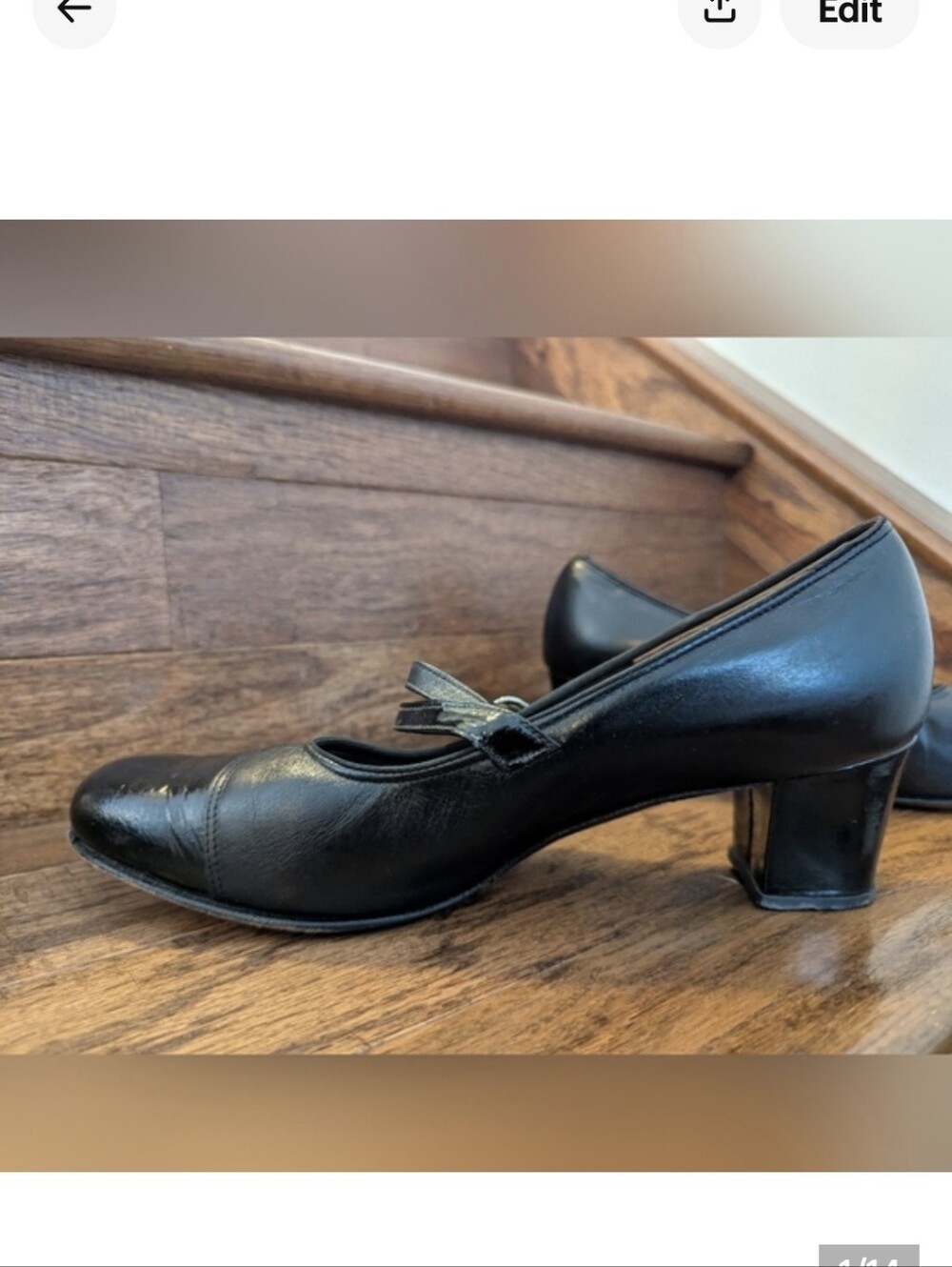 Vintage Celebrity Handmade 1920s Style Mary Jane Heeled Women's Shoes Size 9B